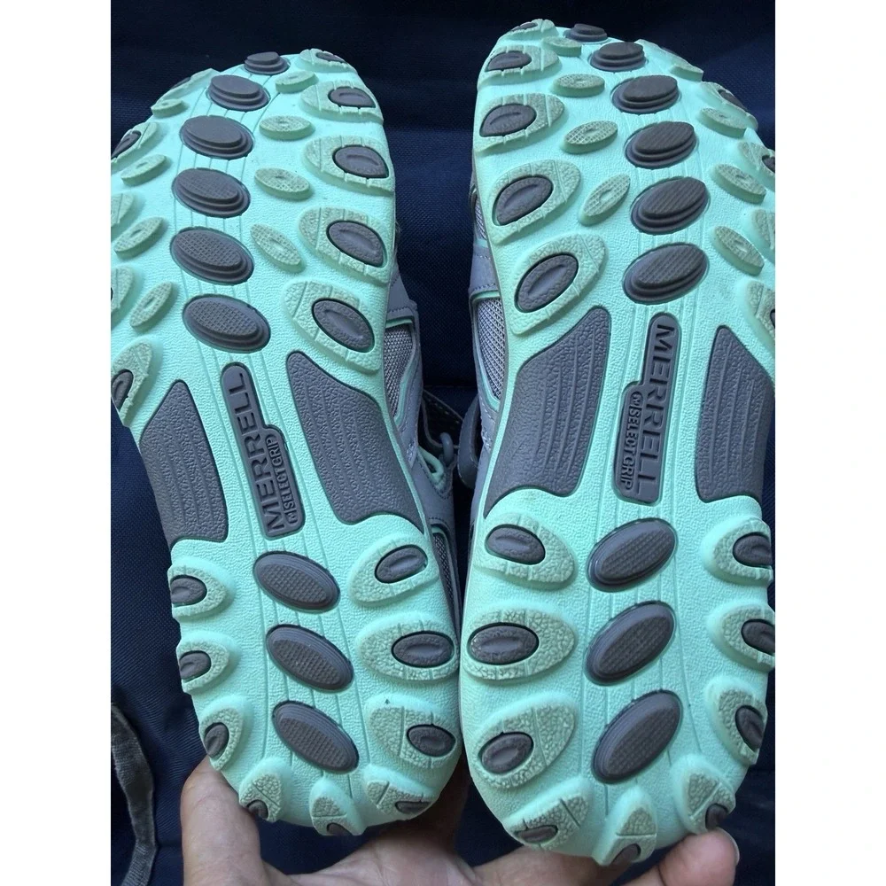 Merrell Select Grip Waterproof Girl's Hydro H20 Hiking Sandals 5 Water Gray
